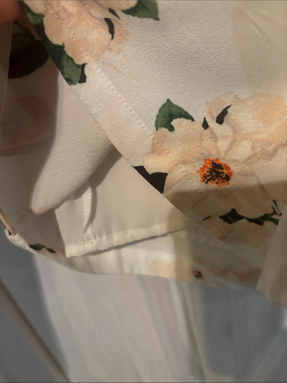 Dynamite Cream Floral Wrap Romper - Picture 3 of 10